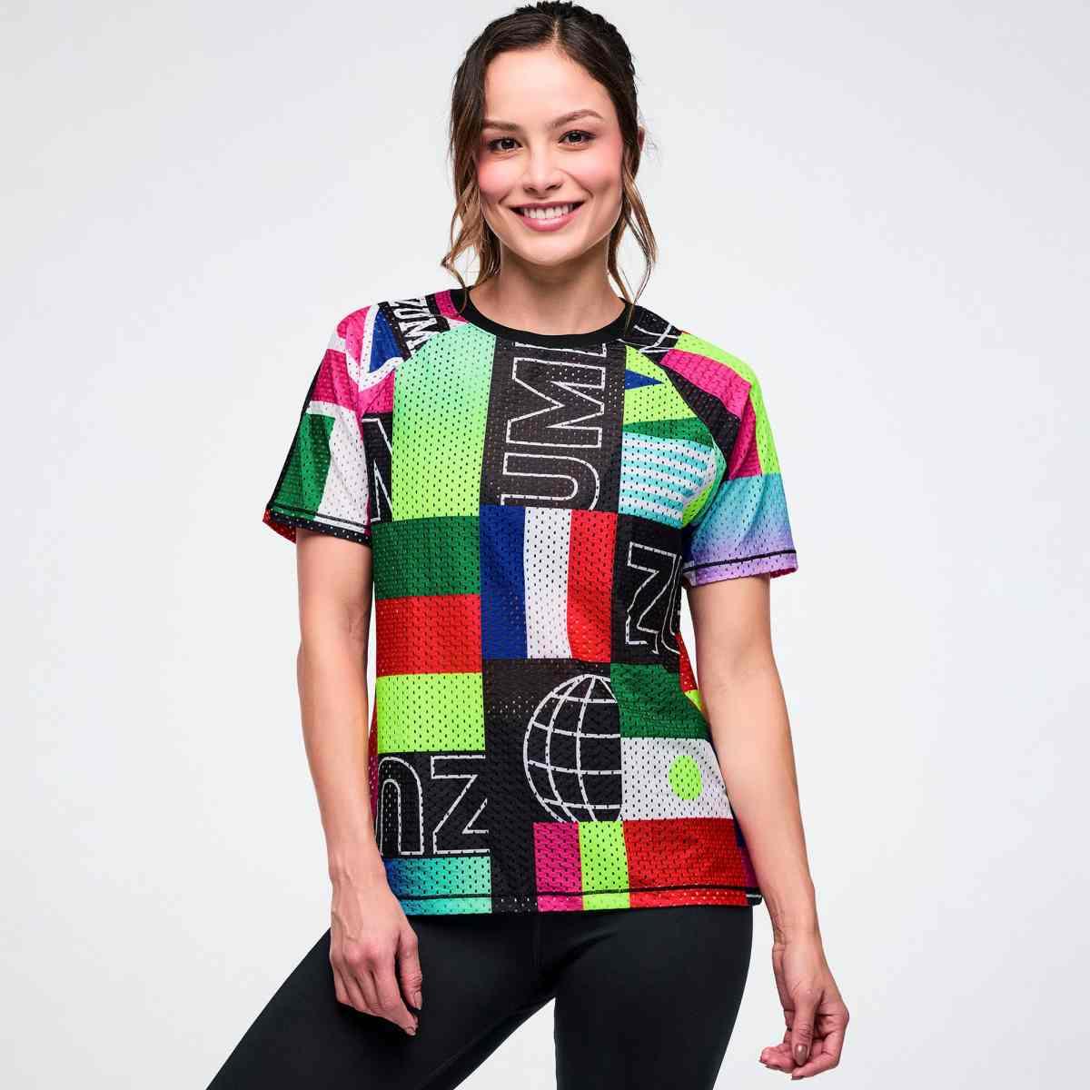 Worldwide Mesh Crew Neck Top