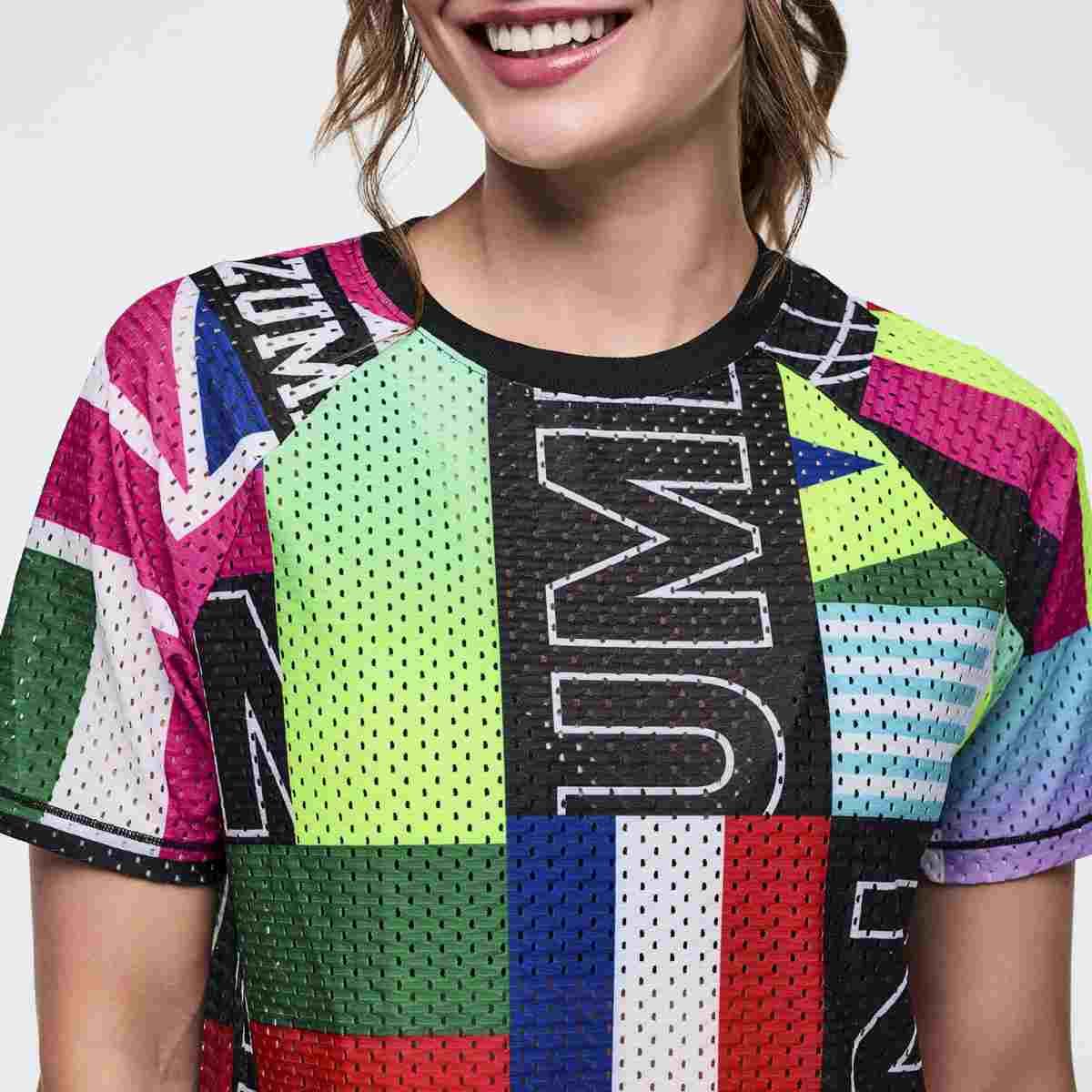 Worldwide Mesh Crew Neck Top