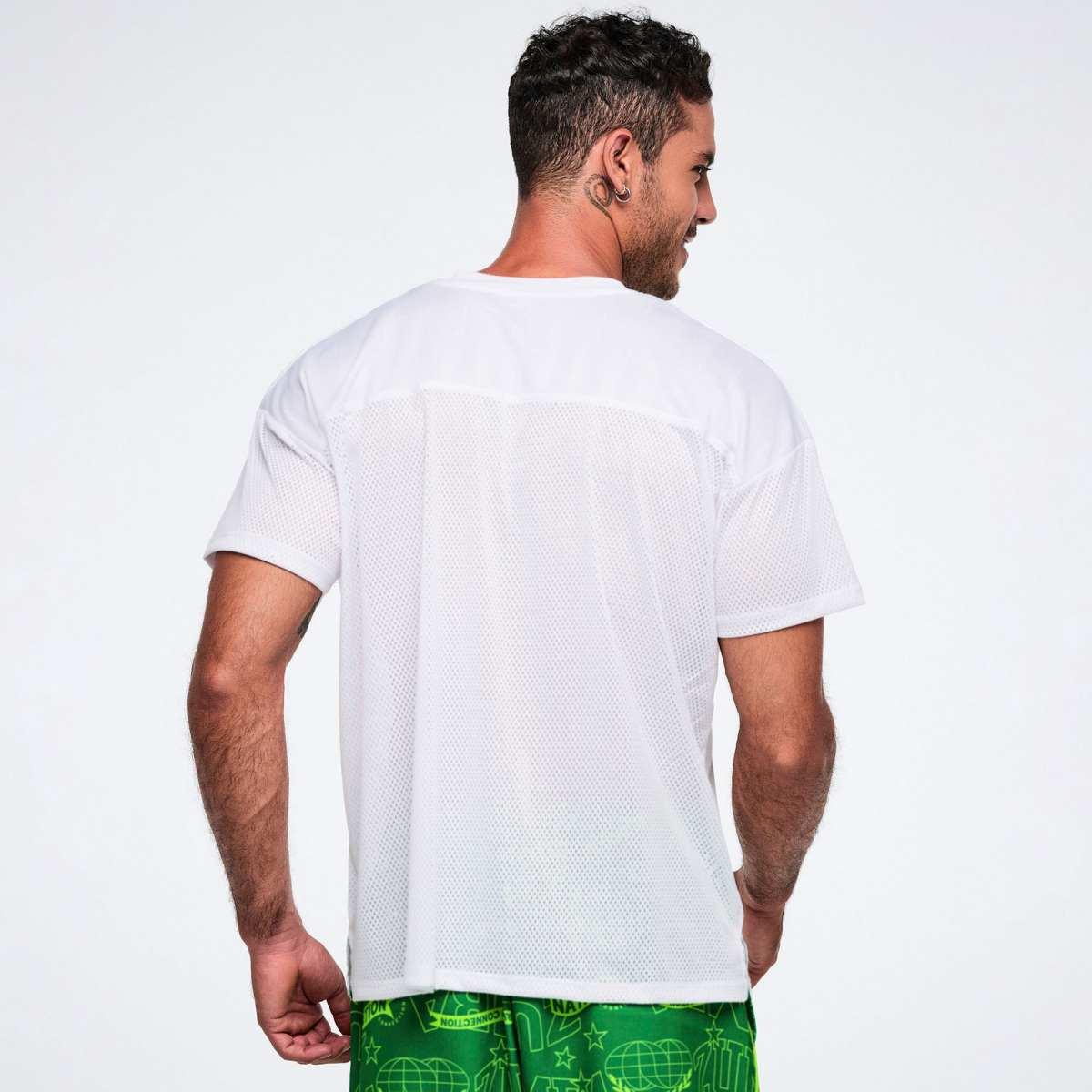 Worldwide V-Neck Mesh Top