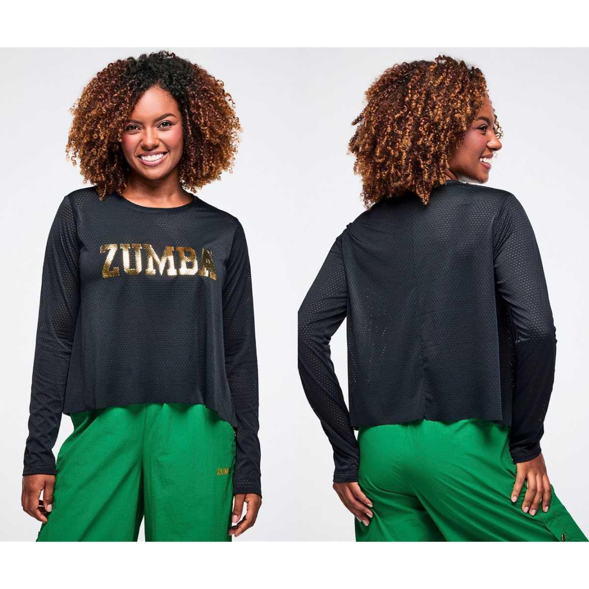 Worldwide Long Sleeve Loose Mesh Top