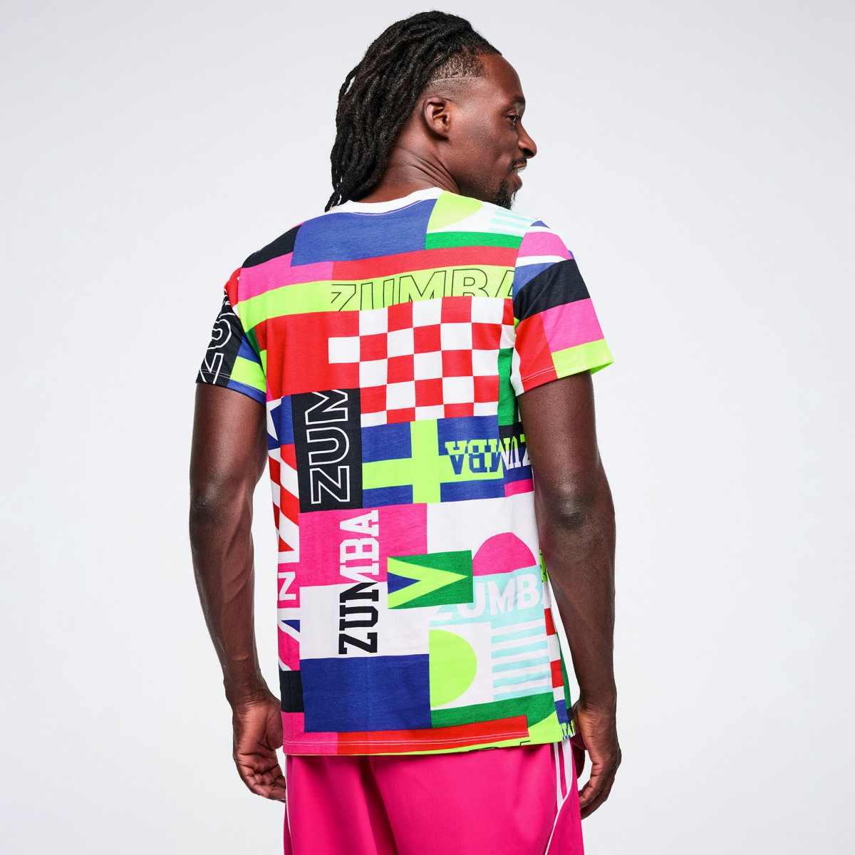 Worldwide Unisex Crew Neck Tee - White/Pink