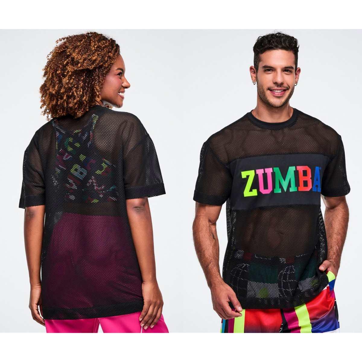 (Not available in the EU) Zumba Worldwide Boxy Mesh Top