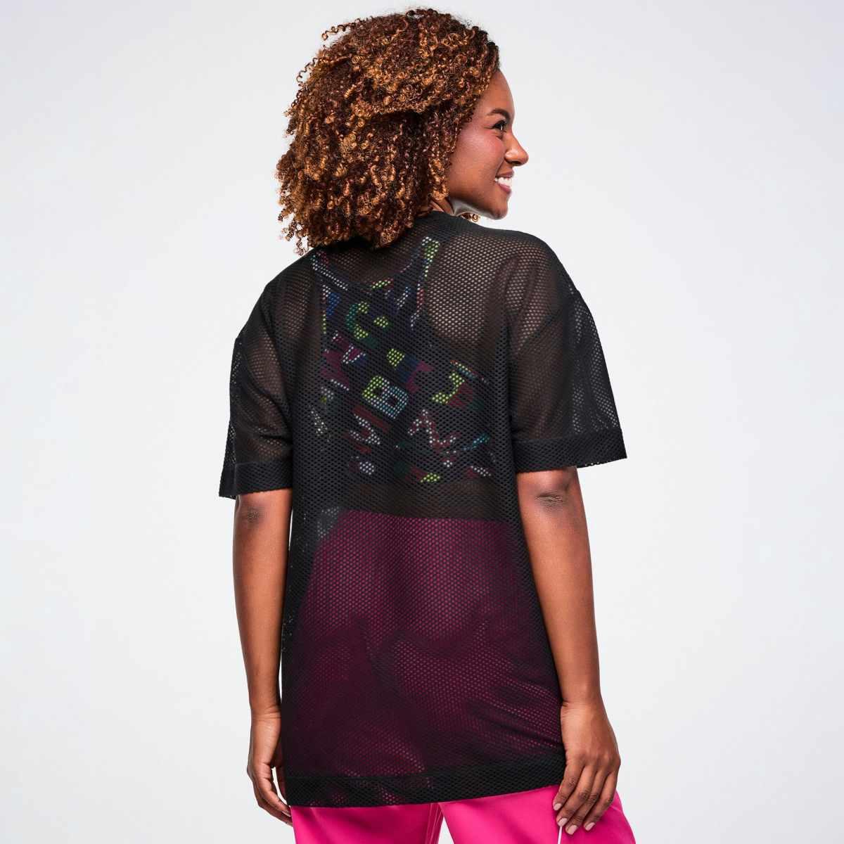 (Not available in the EU) Zumba Worldwide Boxy Mesh Top