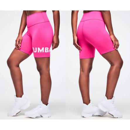 Color Spree High Waisted Biker Shorts - Pink