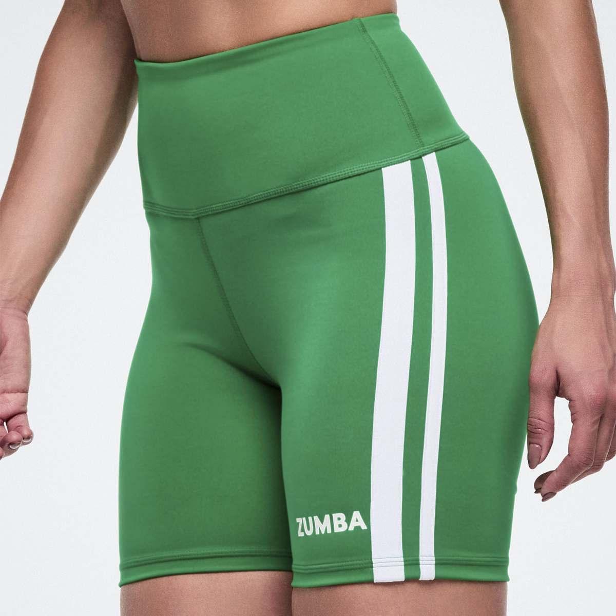 Color Spree High Waisted Biker Shorts - Green