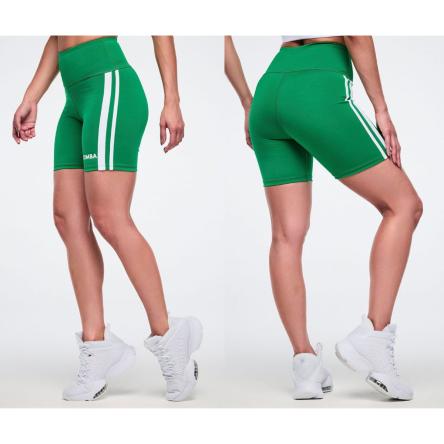 Color Spree High Waisted Biker Shorts - Green