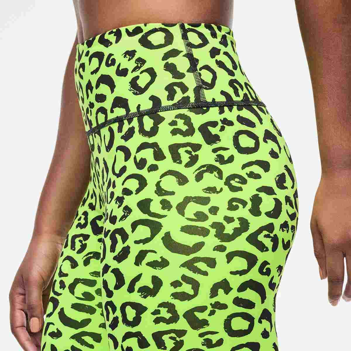 Dale-Z High Waisted Biker Shorts - Green/Black