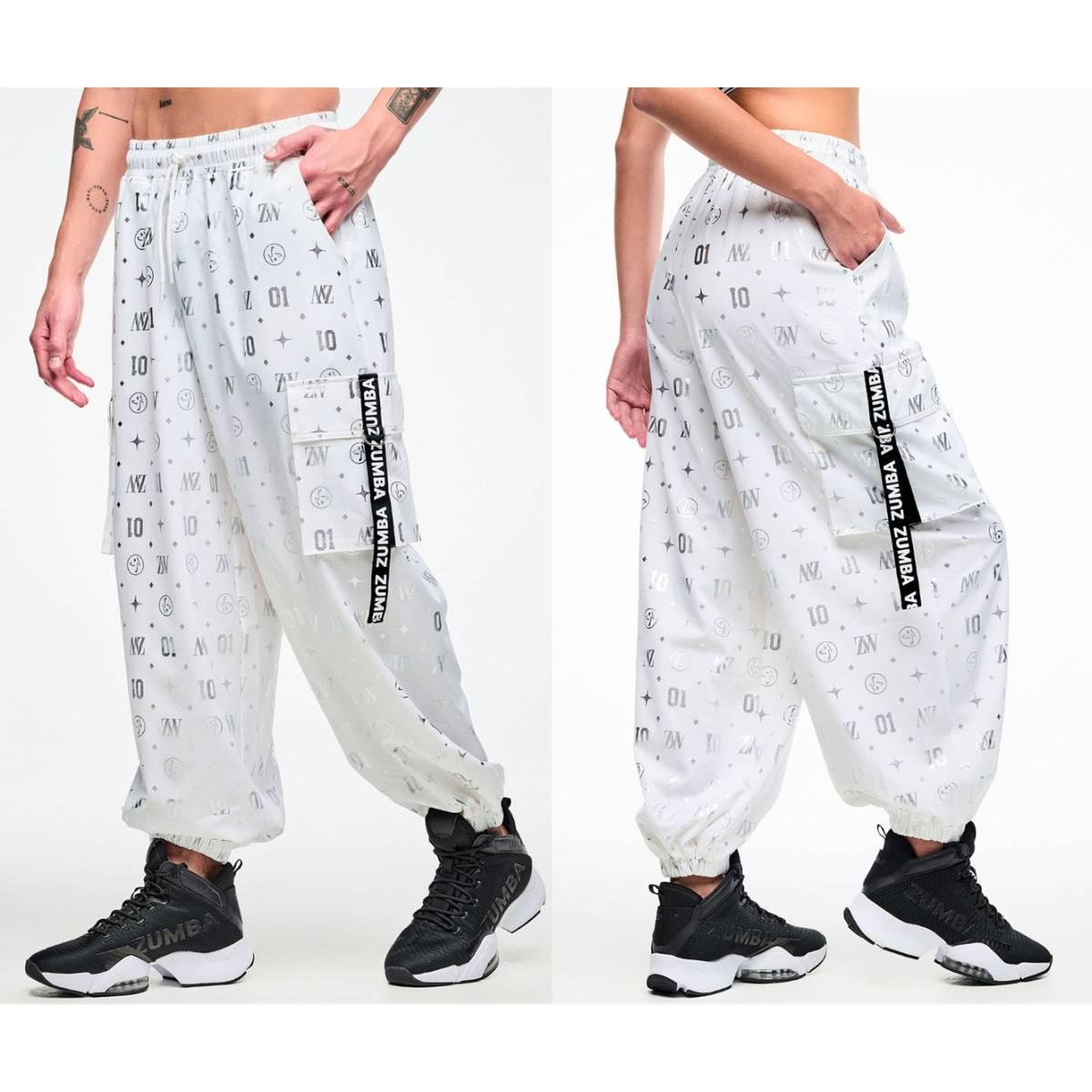 Dale-Z Parachute Cargo Pants - White/Silver