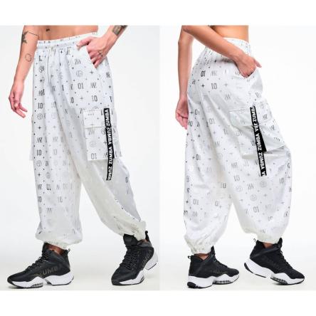 Dale-Z Parachute Cargo Pants - White/Silver
