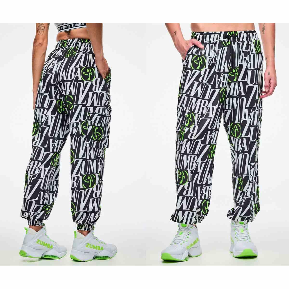 Dale-Z Parachute Cargo Pants - Black/White