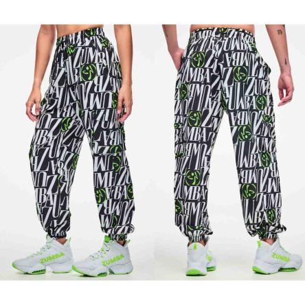 Dale-Z Parachute Cargo Pants - Black/White