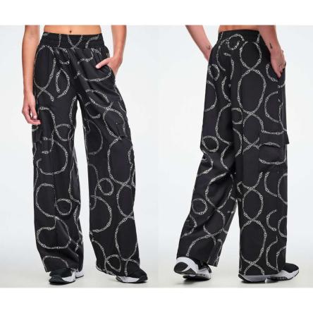 Dale-Z Woven Cargo Pants - Black/Silver