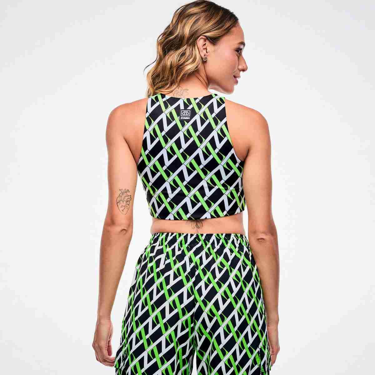 Dale-Z High Neck Crop Top