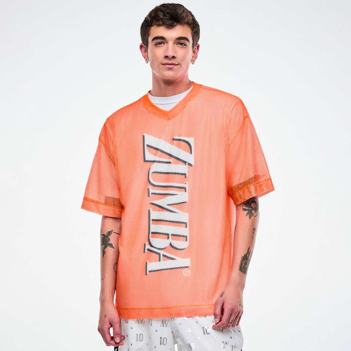 Dale-Z Oversized Mesh V-Neck Top