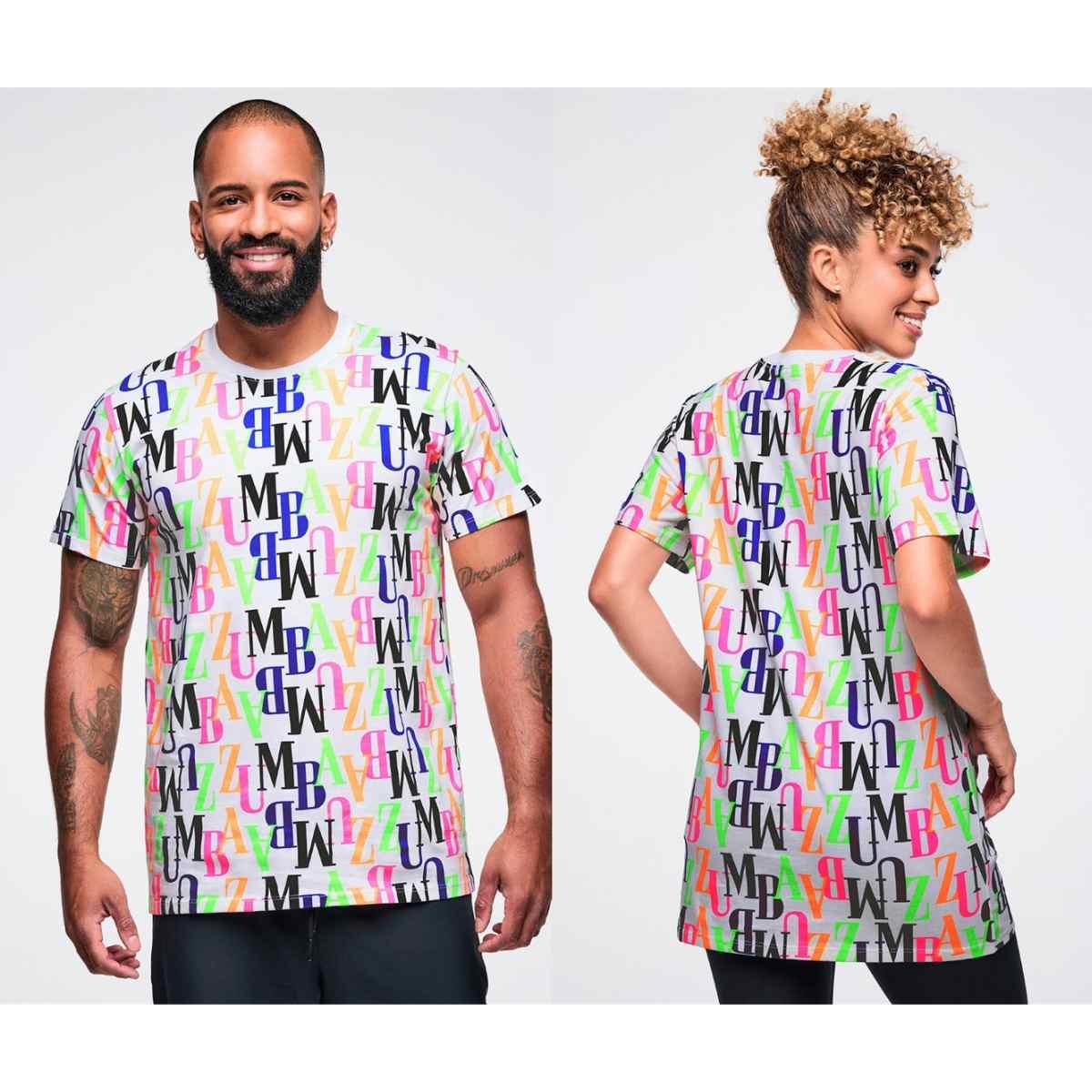Dale-Z Unisex Crew Neck Tee - White/Multi