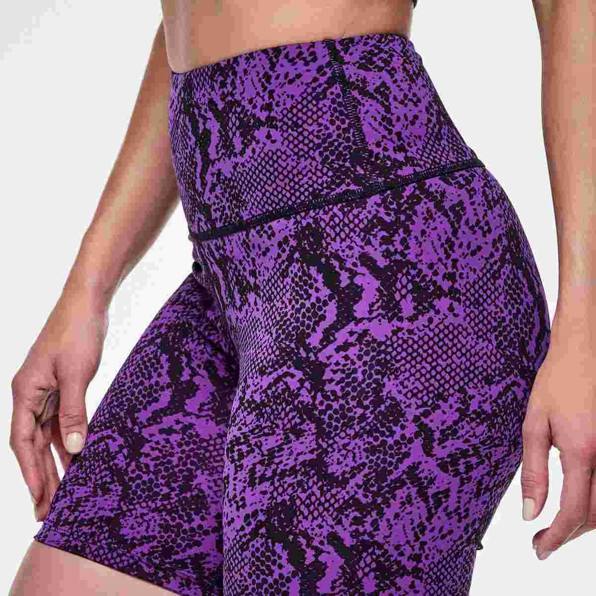 Rock 'n' Roll High Waisted Biker Shorts - Pink/Black