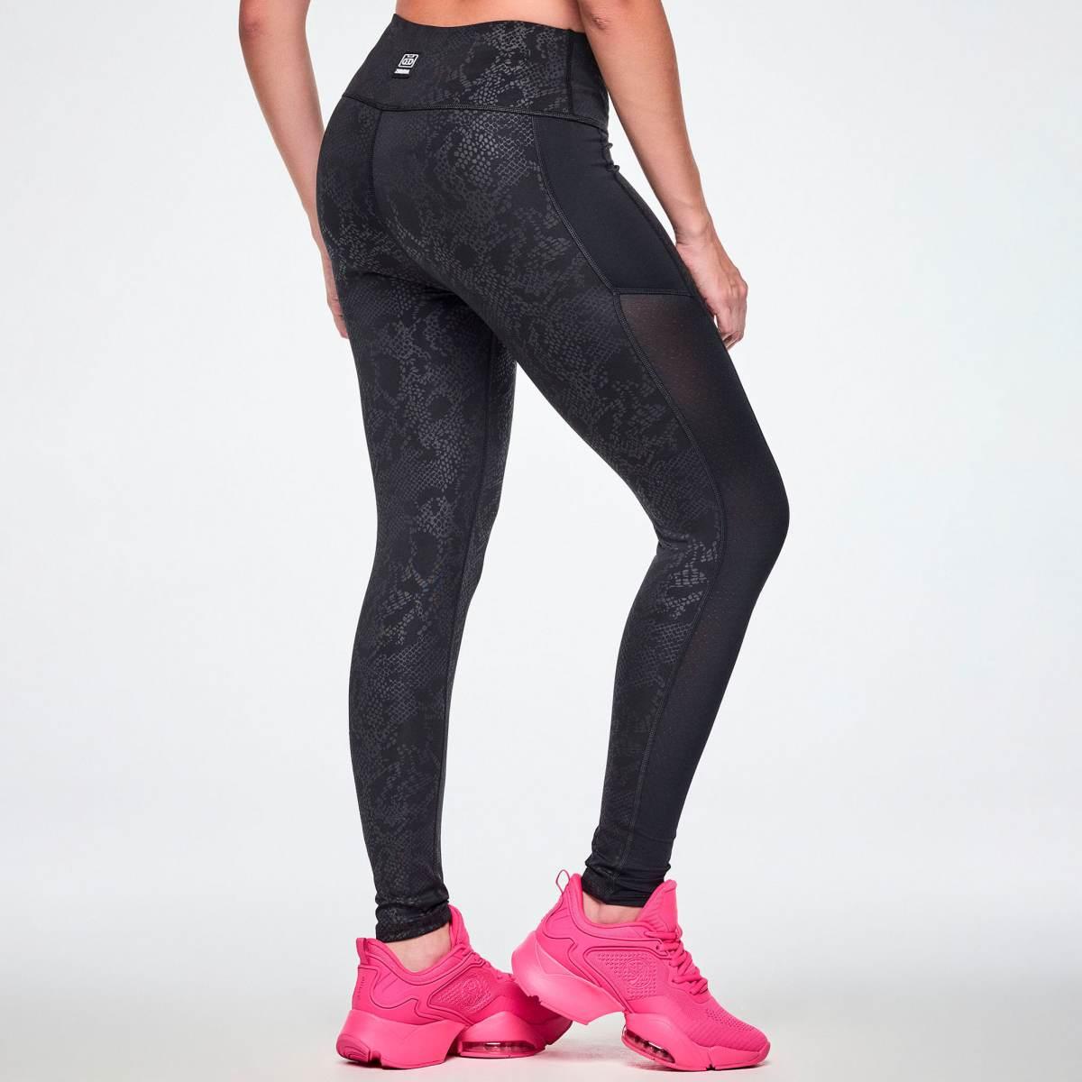 Rock 'n' Roll High Waisted Ankle Leggings With Mesh