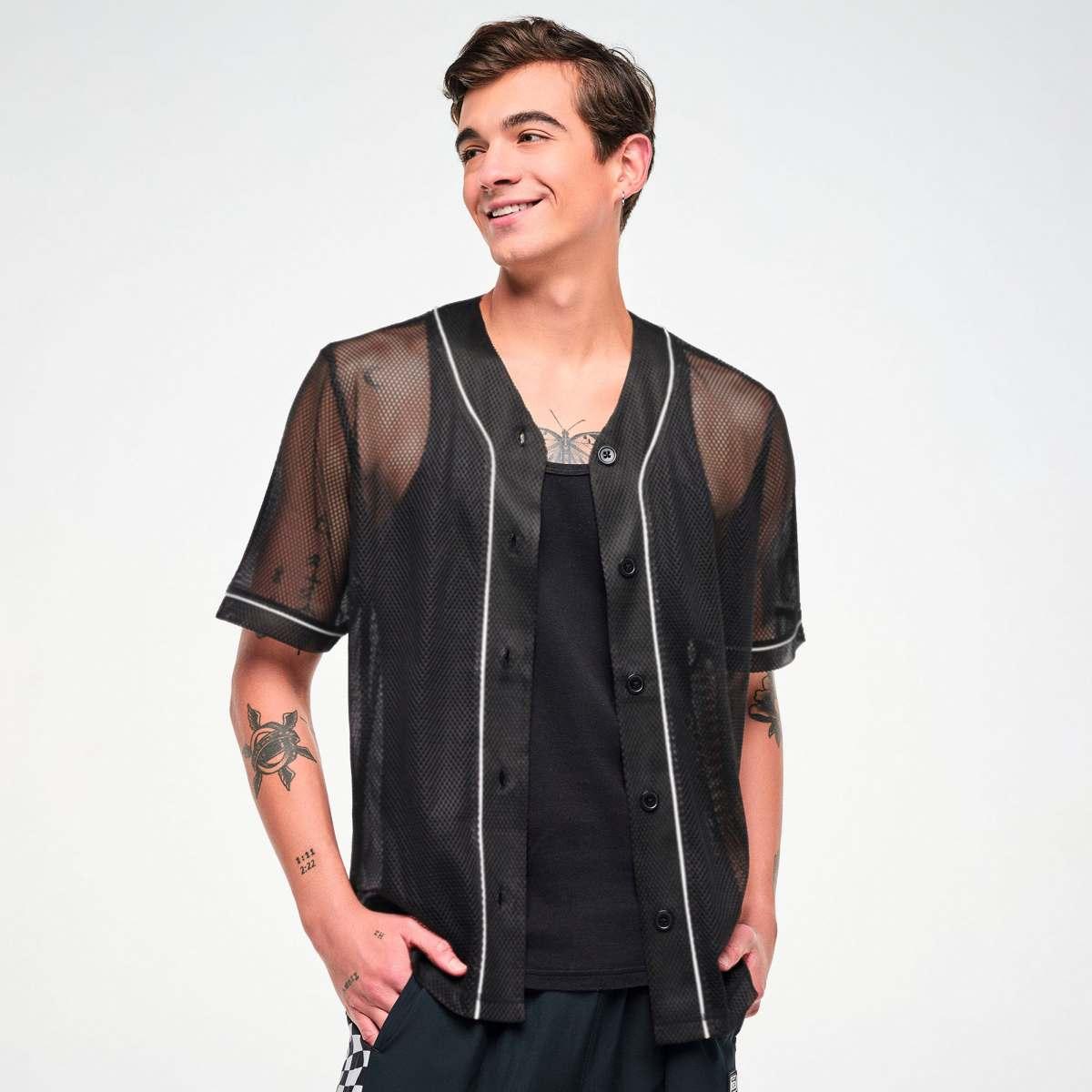 Electric Feel Unisex Mesh Baseball Jersey