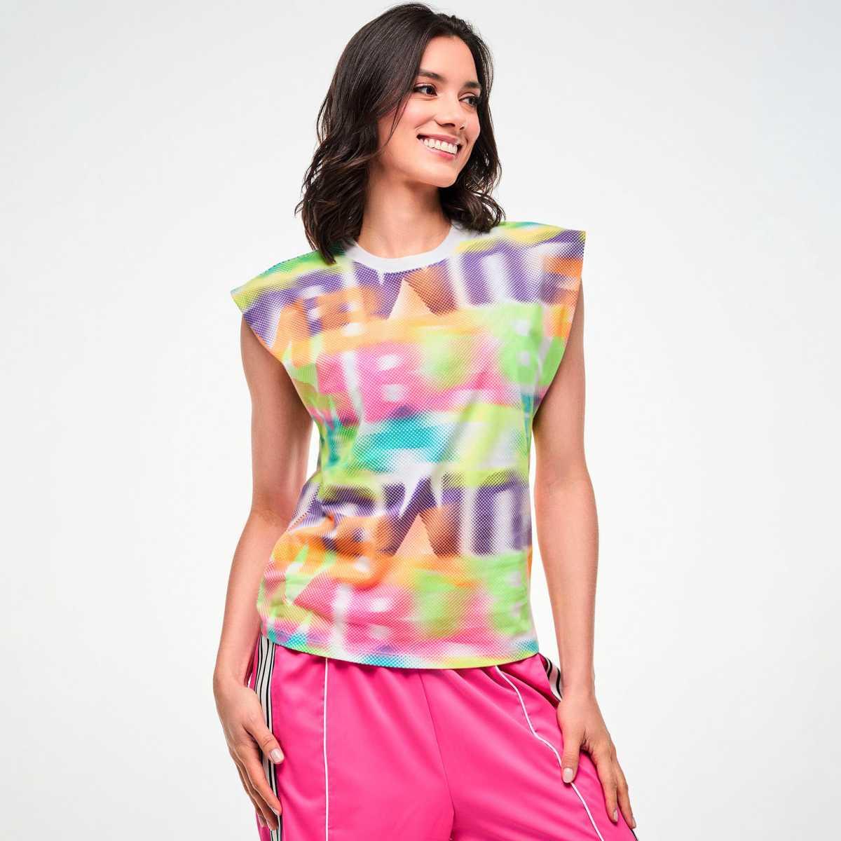 Electric Feel Muscle Tank With Extended Shoulder