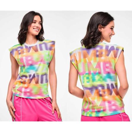 Electric Feel Muscle Tank With Extended Shoulder