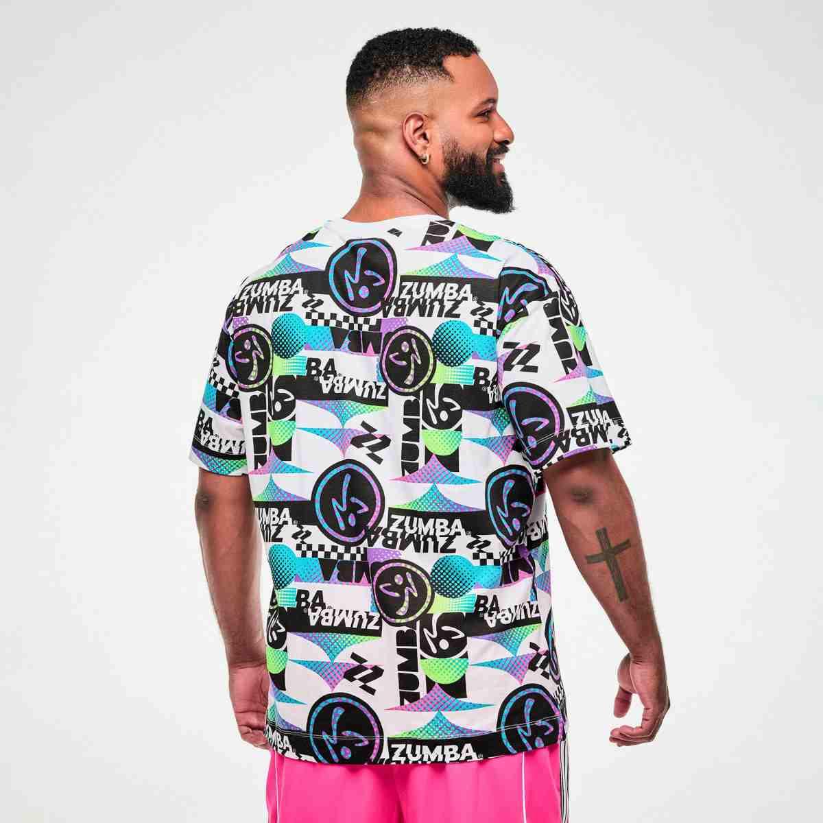 Electric Feel Unisex Oversized Top - White/Black