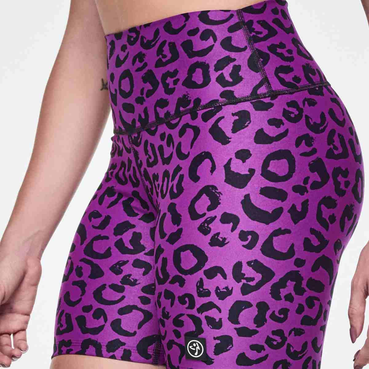 Ultrabright High Waisted Biker Shorts - Snakeskin