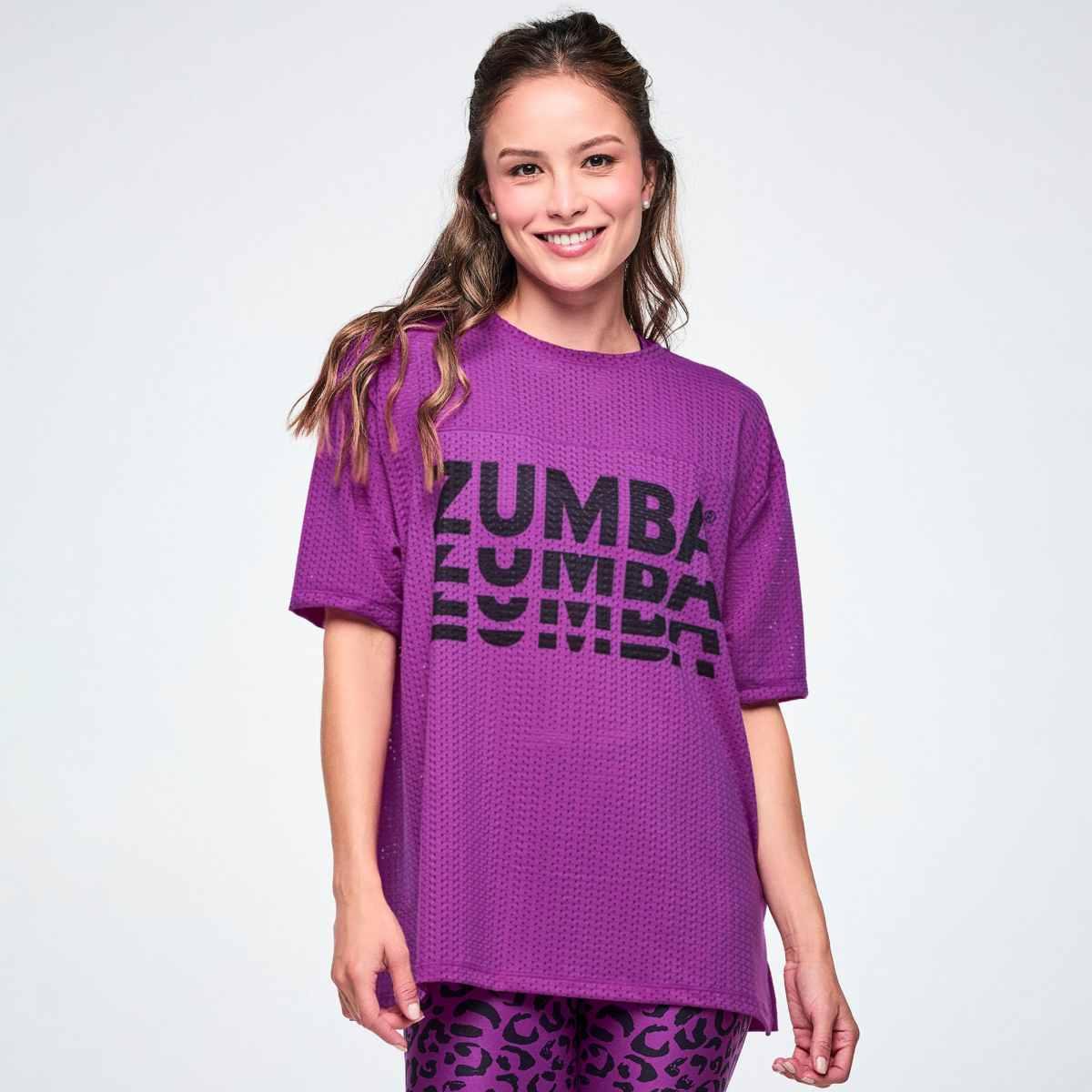 Ultrabright Mesh Boxy Top With Side Slits
