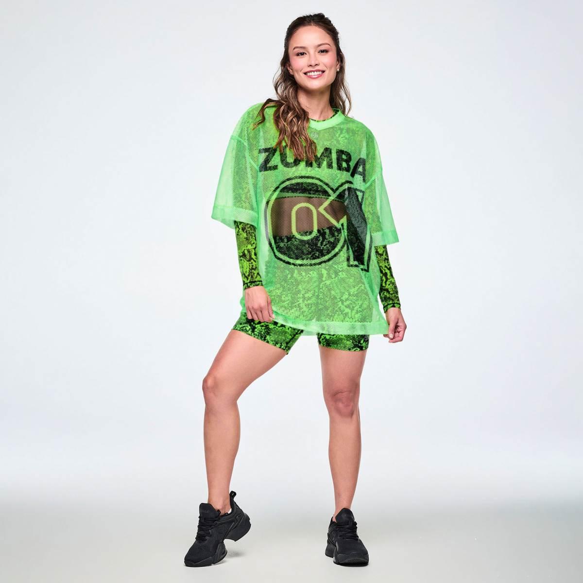 Ultrabright Oversized Mesh V-Neck Top