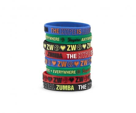 Zumba Everywhere Rubber Bracelets 8 PK