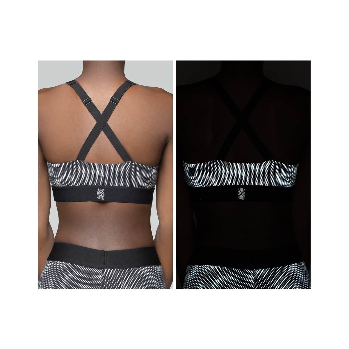 Reflective Printed Scoop Bra