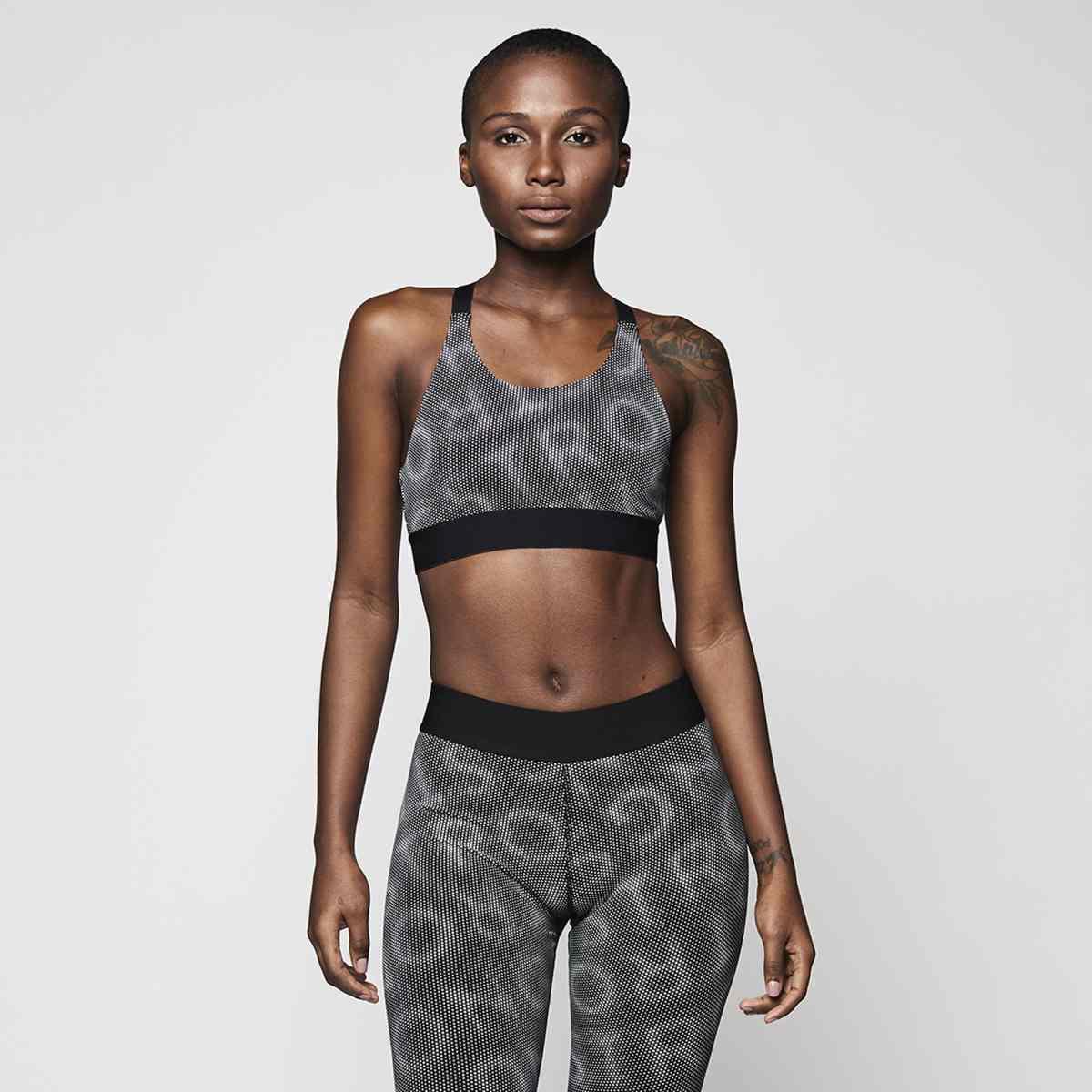 Reflective Printed Scoop Bra